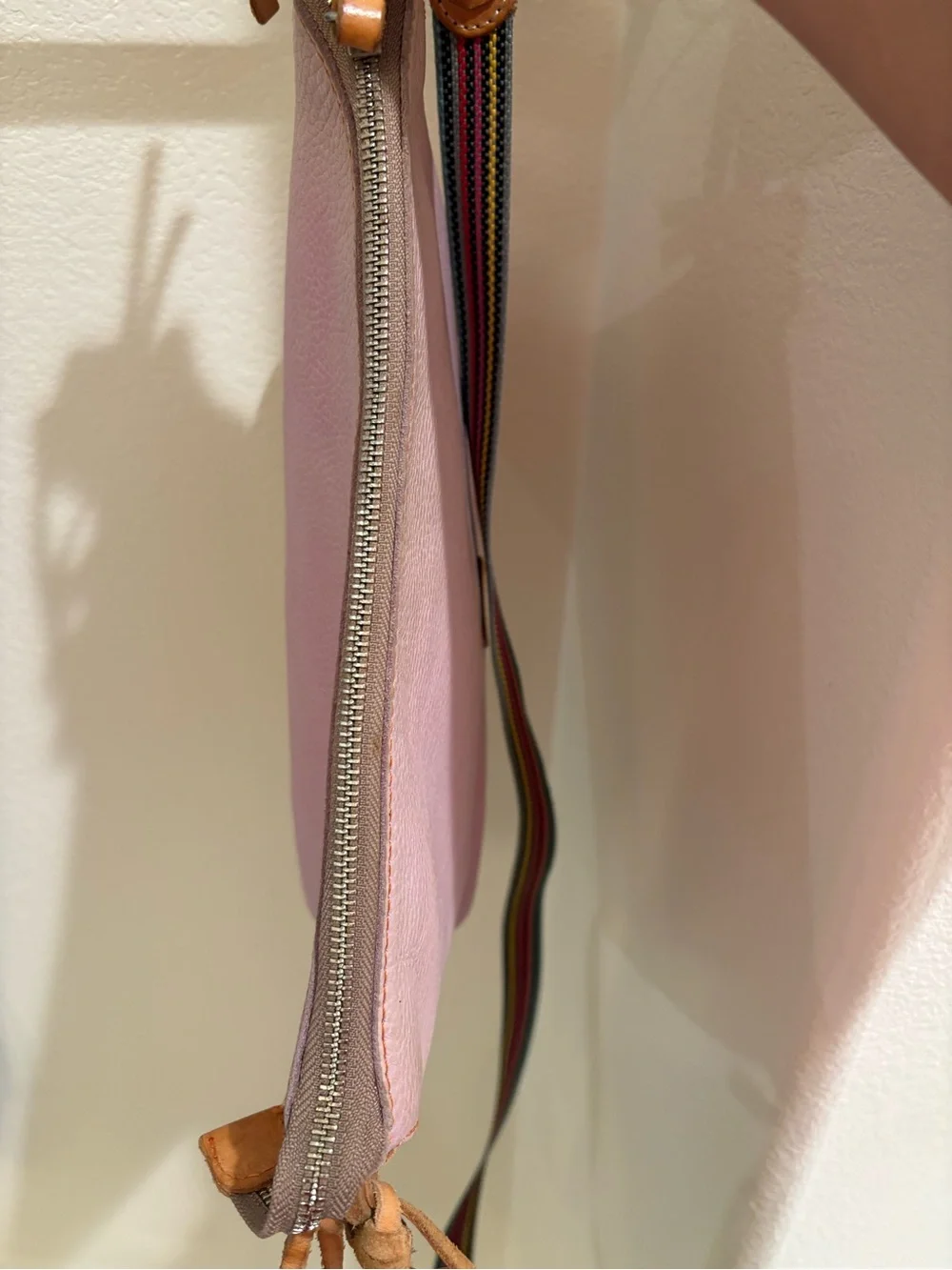 Consuela | Leather Crossbody with Striped Strap